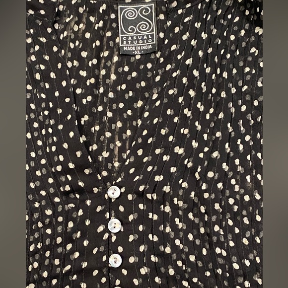 Polka Dot Sheer Top - Picture 5 of 5